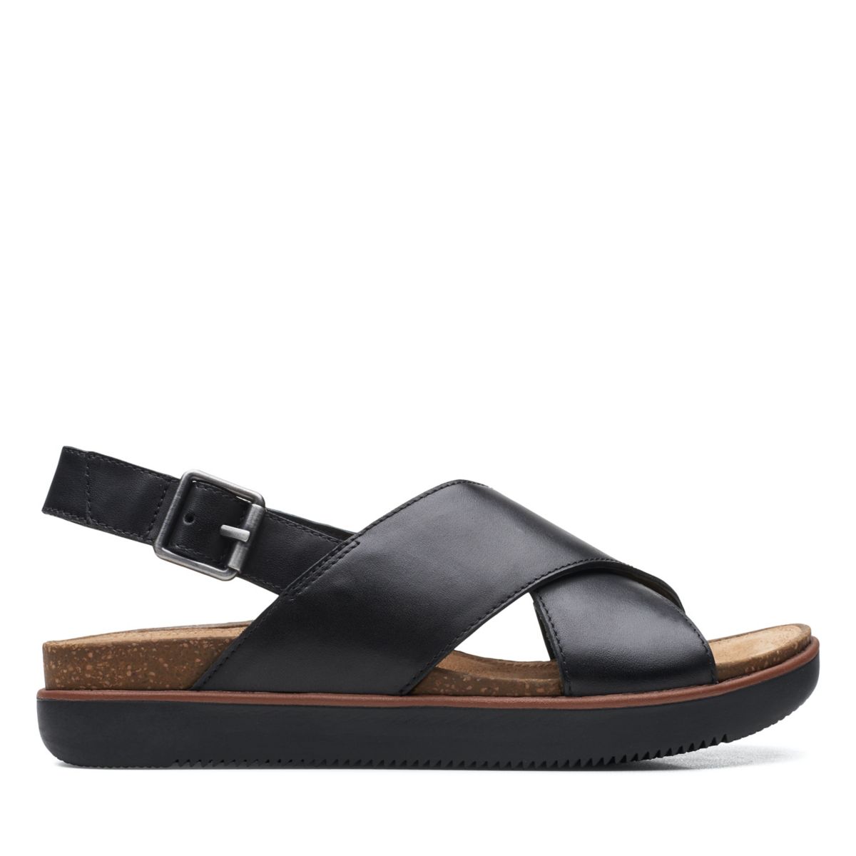 Black Clarks Elayne Cross Women's Sandals | 49152010