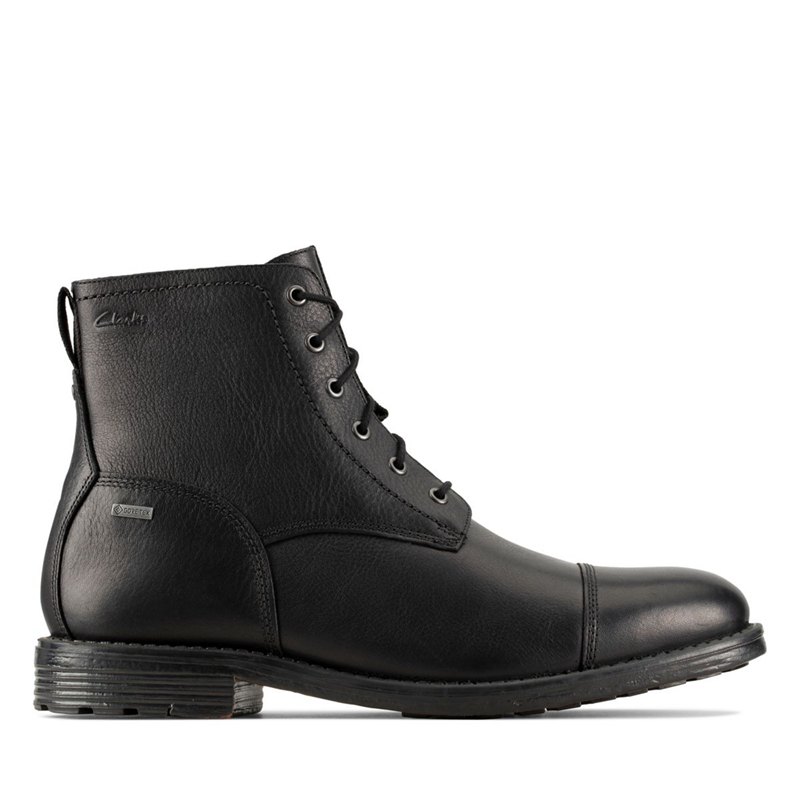 Black Clarks Foxwell Hi GORE-TEX Men's Ankle Boots | 95296305