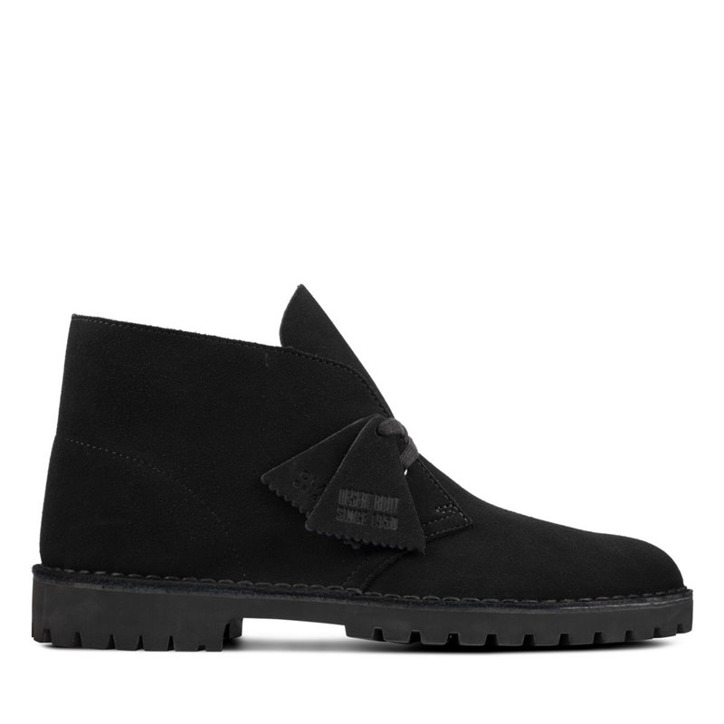 Black Clarks Originals Rock Men's Desert Boots | 43842993