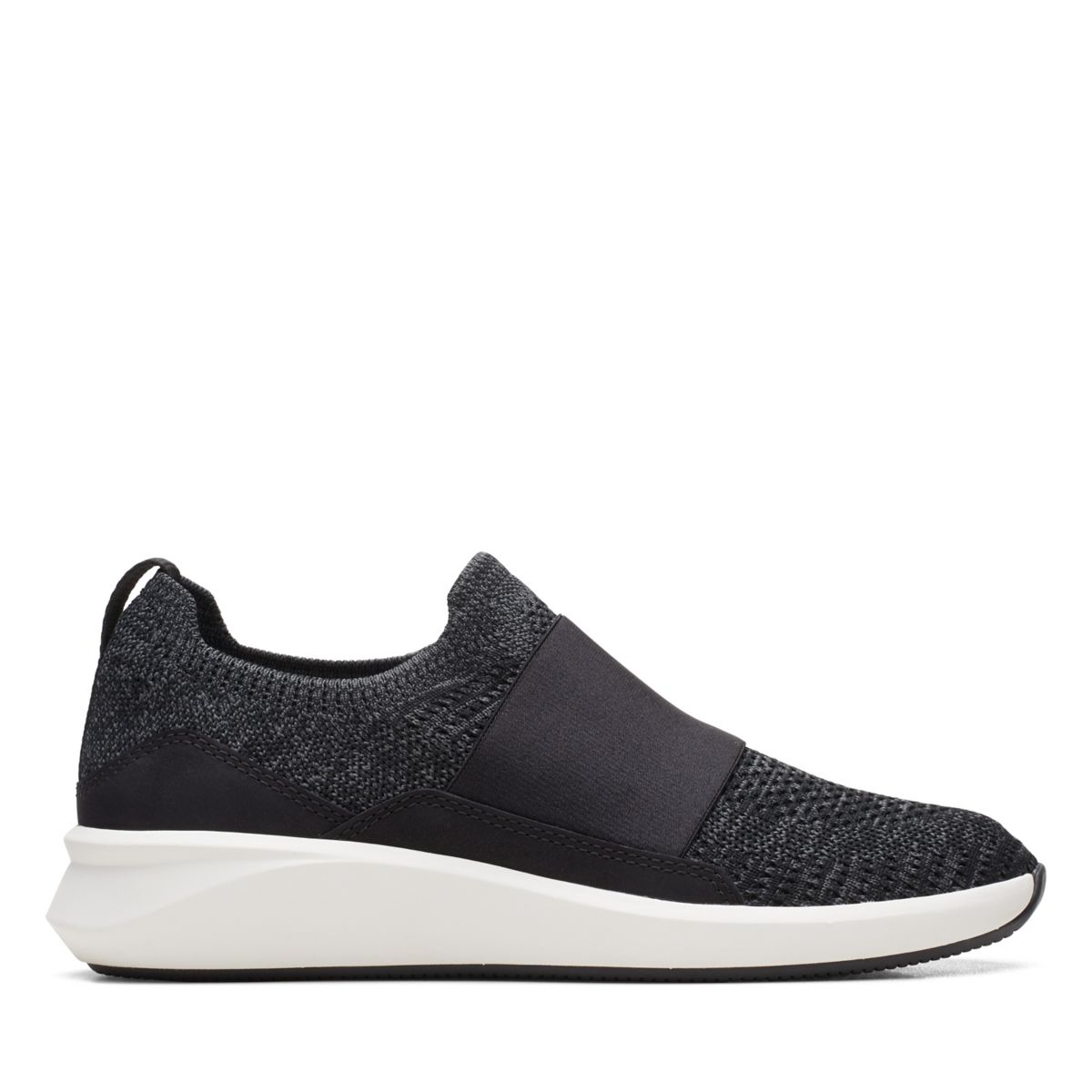 Black Clarks Un Rio Knit Women's Slip On | 71494799