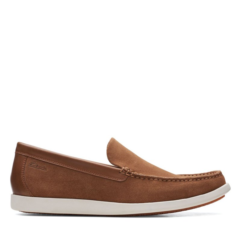 Brown Clarks Ferius Creek Men's Loafers | 52531635