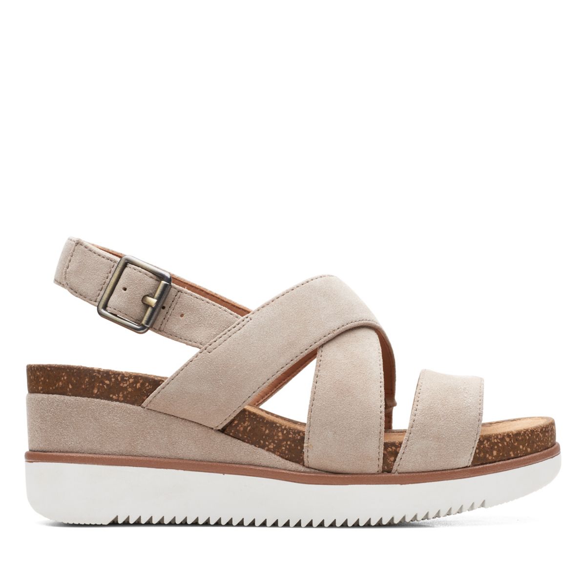 Brown Clarks Lizby Cross Women's Wedge Sandals | 41721818