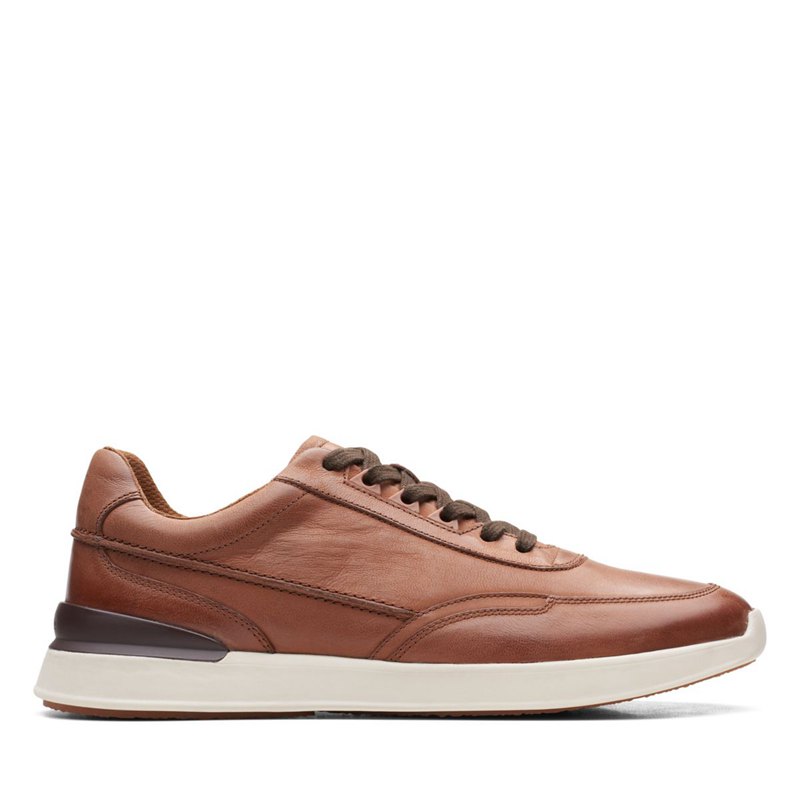 Brown Clarks Race Lite Lace Men's Trainers | 34210697