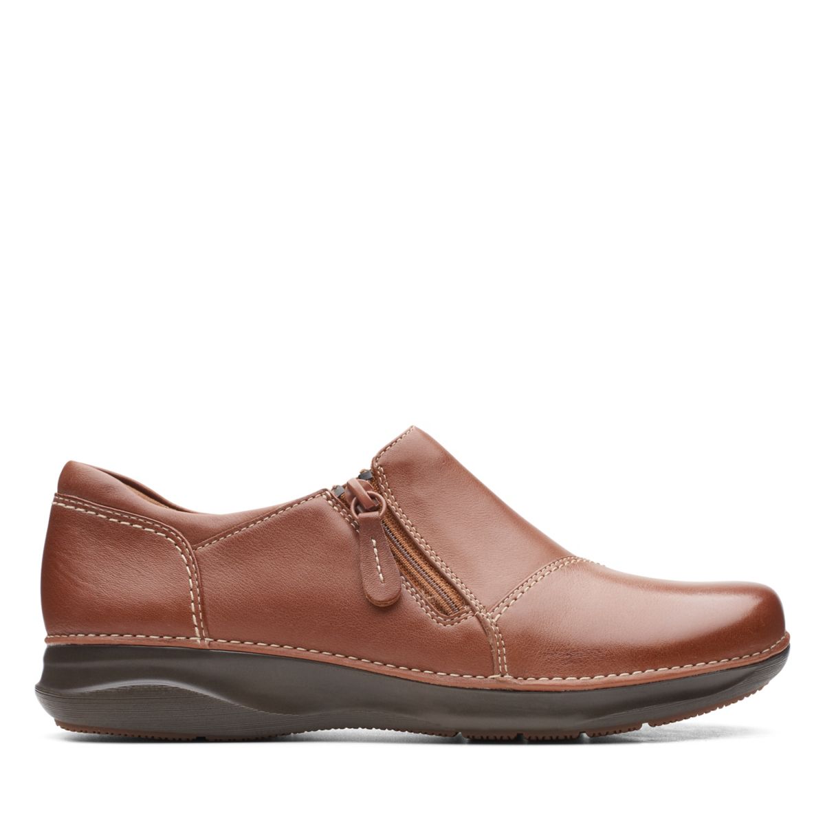 Dark Brown Clarks Appley Zip Women's Casual Shoes | 80232612