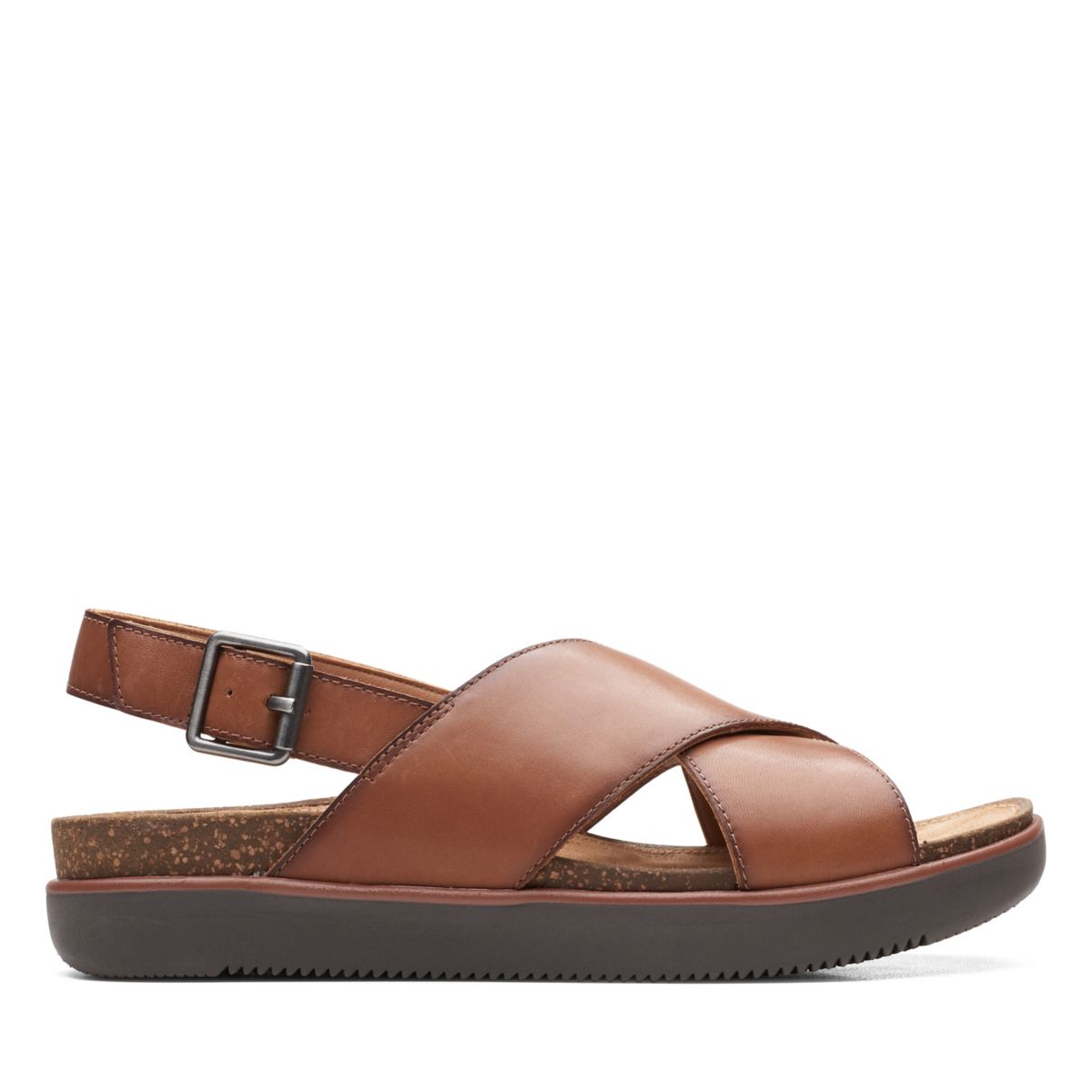 Dark Brown Clarks Elayne Cross Women's Sandals | 51196237