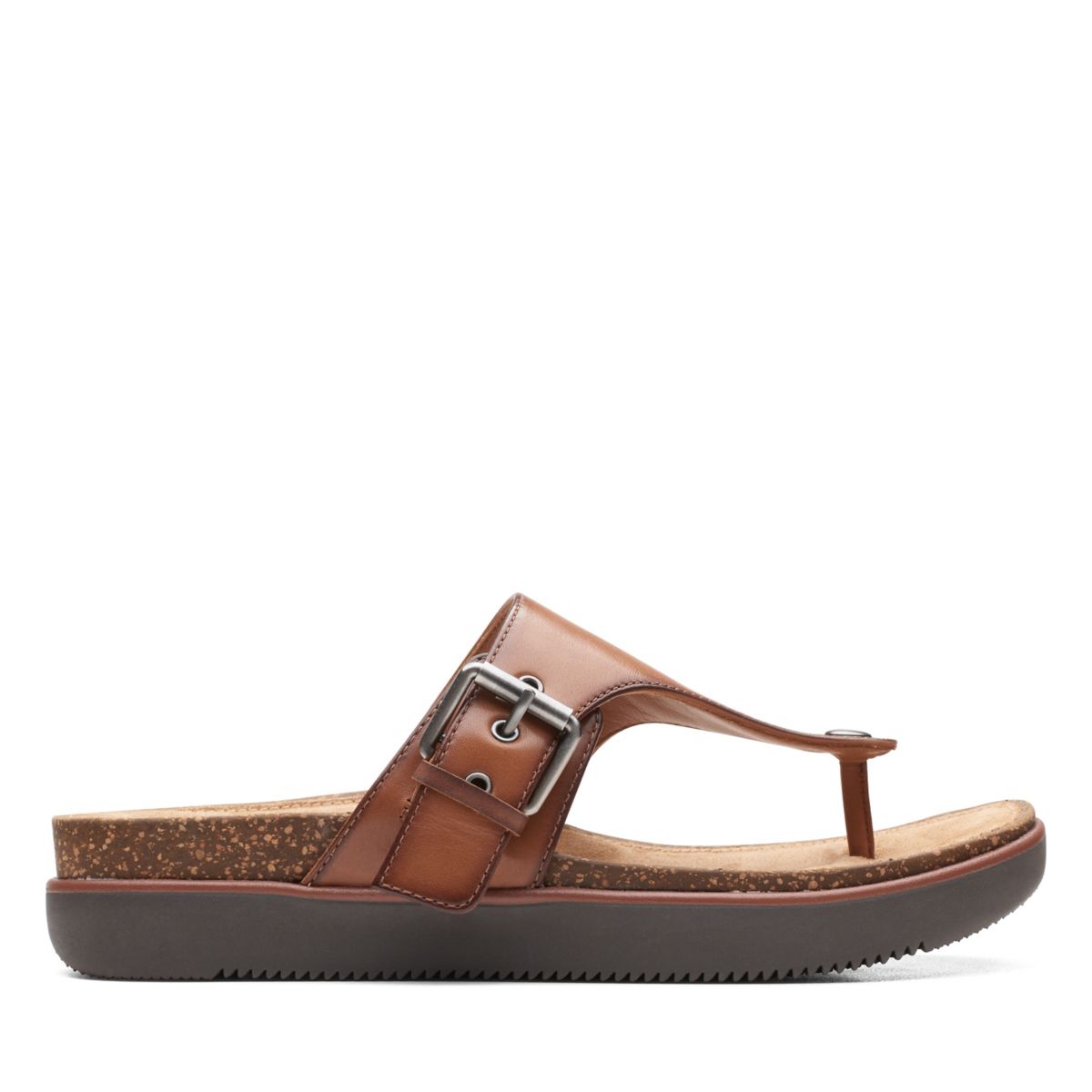 Dark Brown Clarks Elayne Step Women's Flip Flops | 17072964