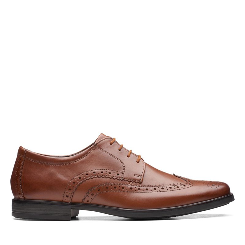 Dark Brown Clarks Howard Wing Men's Brogues | 10620808