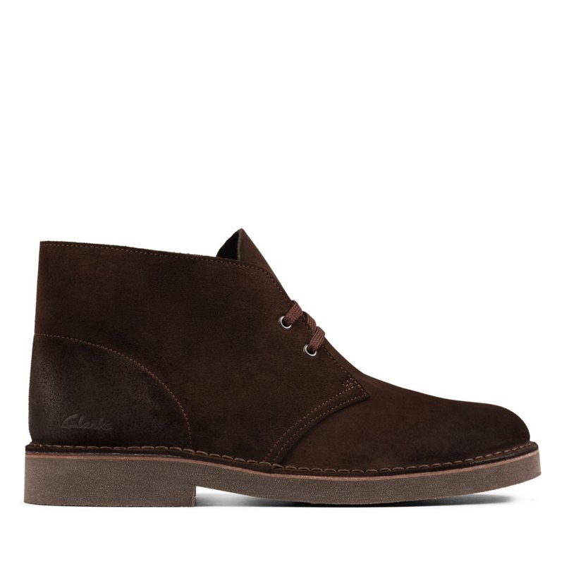 Dark Brown Clarks Originals Men's Desert Boots | 75990017