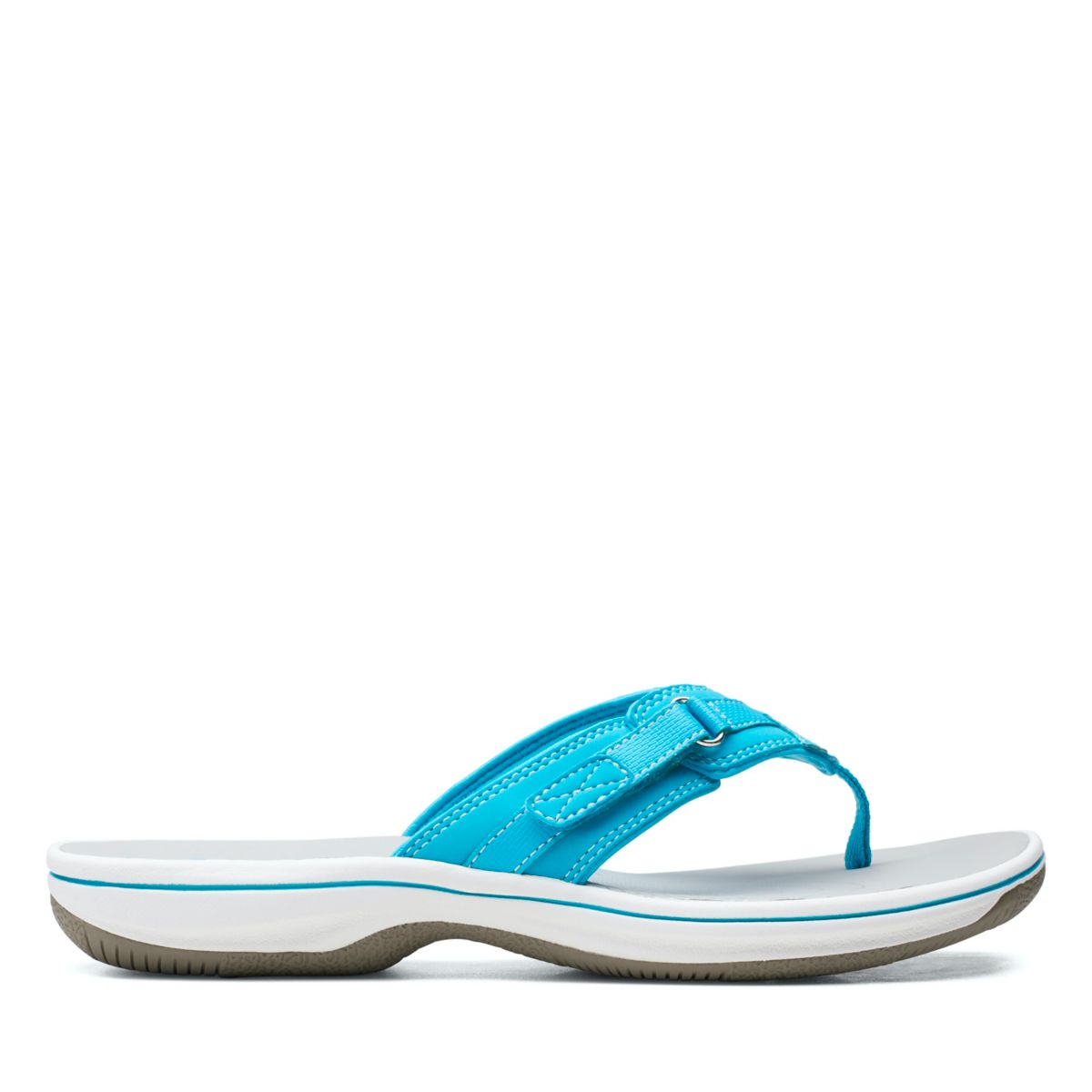 Light Turquoise Clarks BREEZE SEA Women's Flip Flops | 98794981