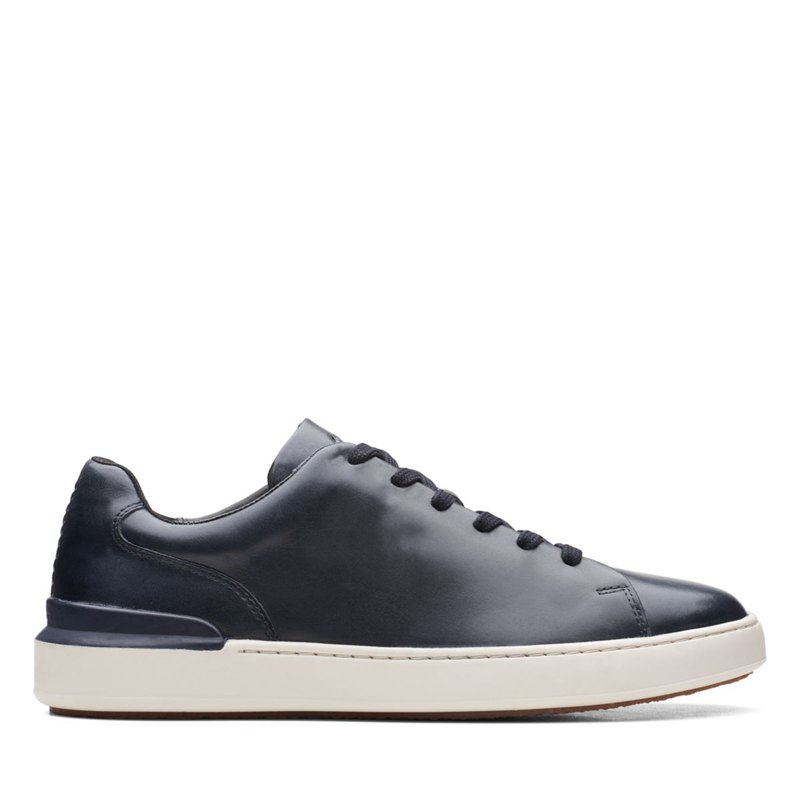 Navy Clarks Court Lite Lace Men's Trainers | 33337186