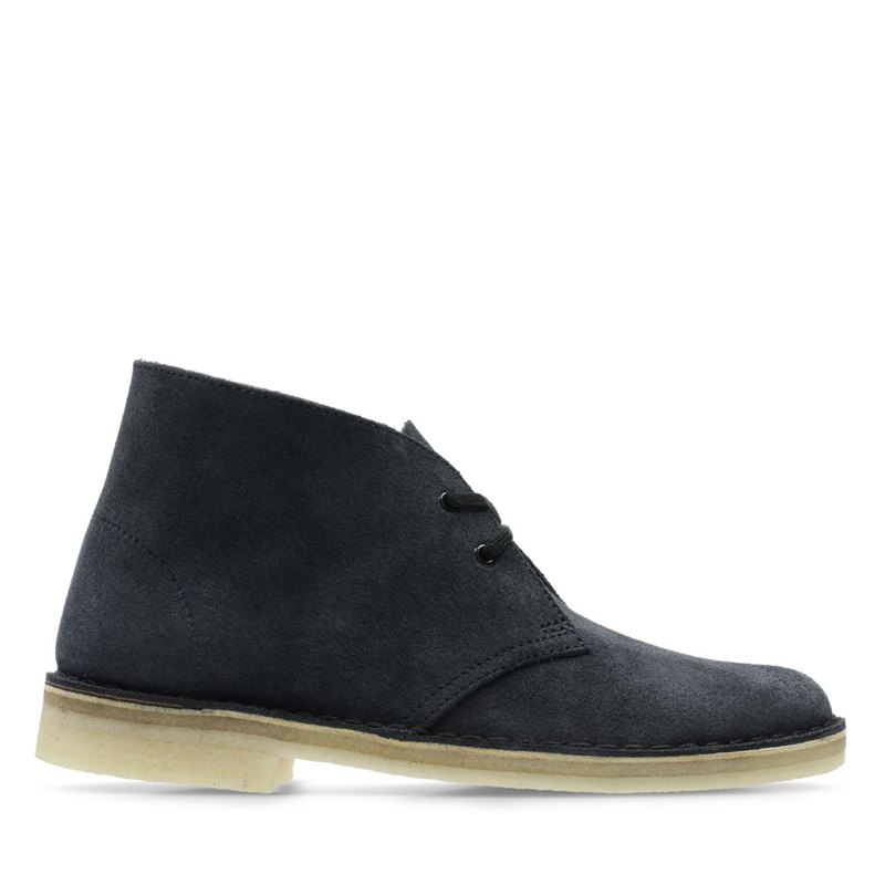 Navy Clarks Originals Men's Desert Boots | 75160351