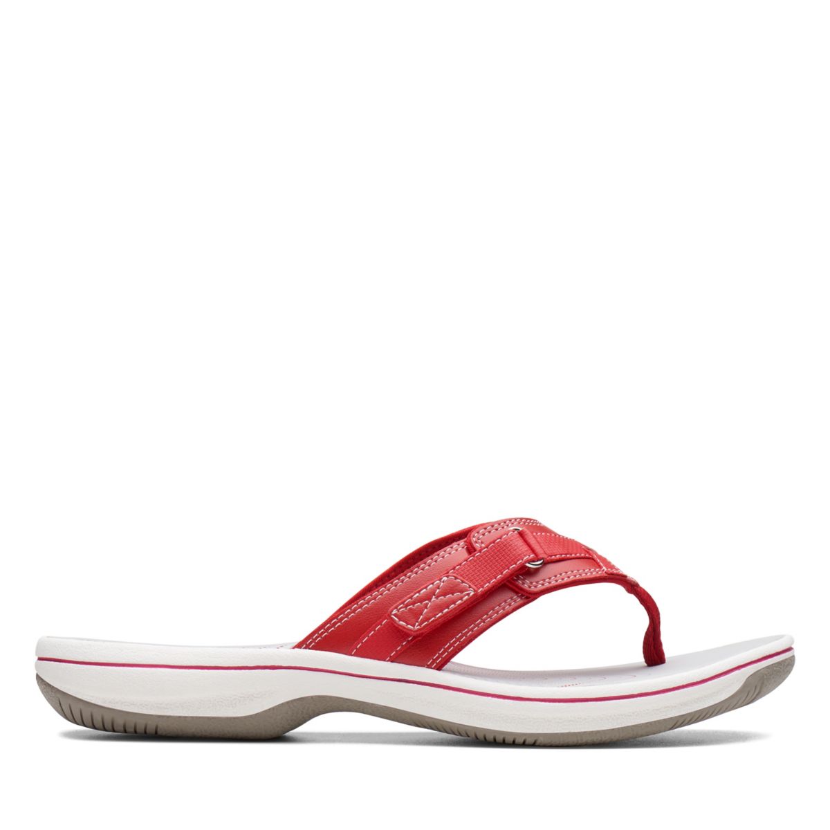 Red Clarks BREEZE SEA Women's Flip Flops | 45102263