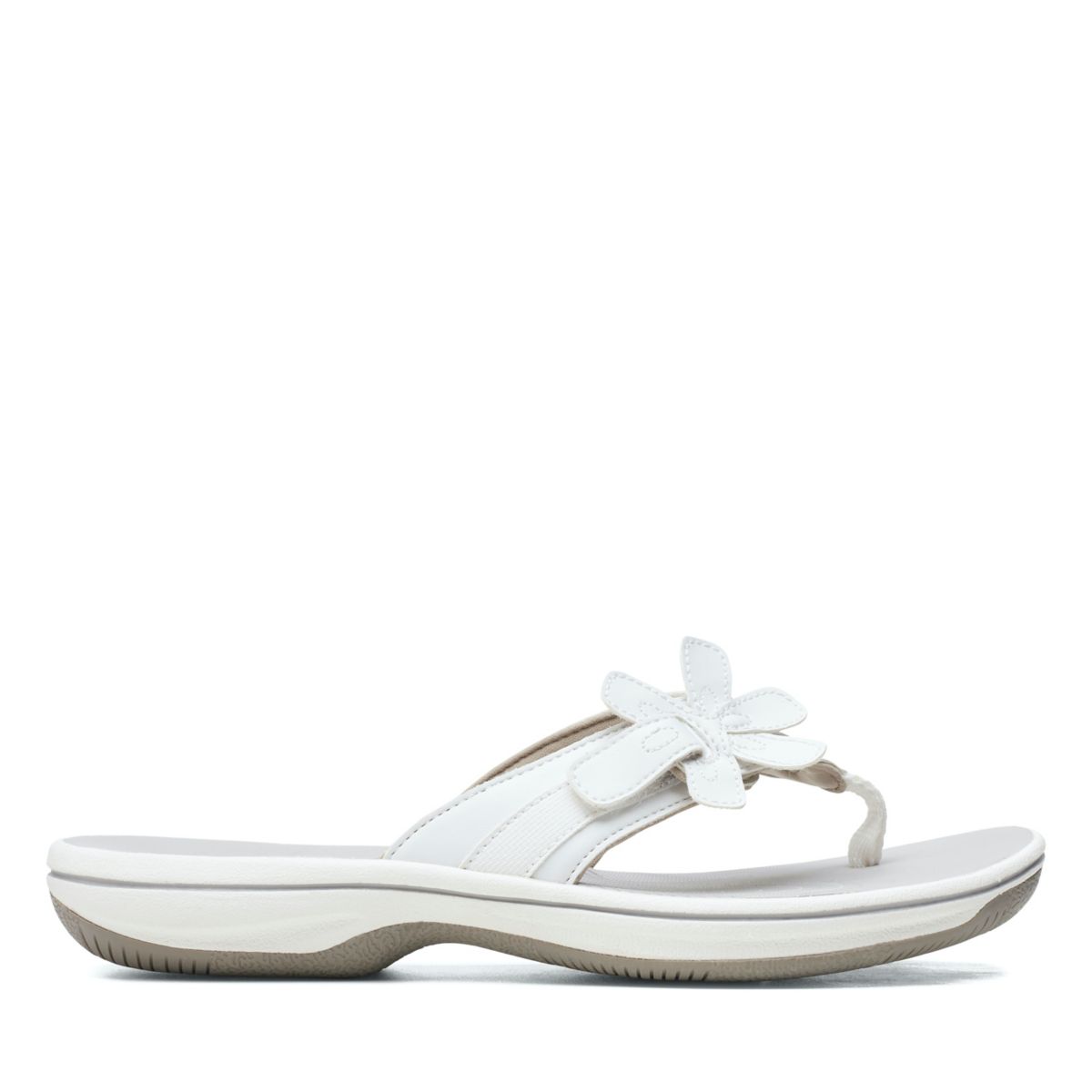 White Clarks Brinkley Flora Women's Flip Flops | 87004282