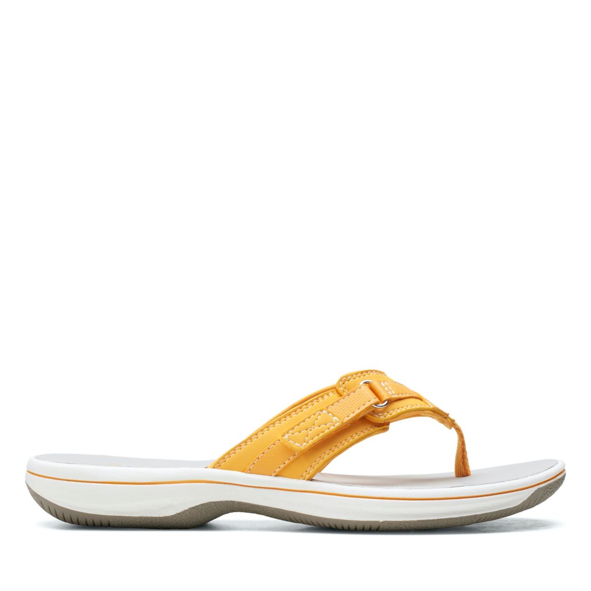 Yellow Clarks BREEZE SEA Women's Flip Flops | 51771728