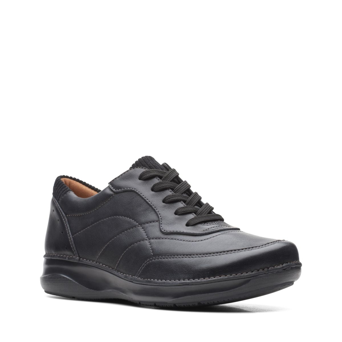 Black Clarks Appley Tie Women's Trainers | 84600802