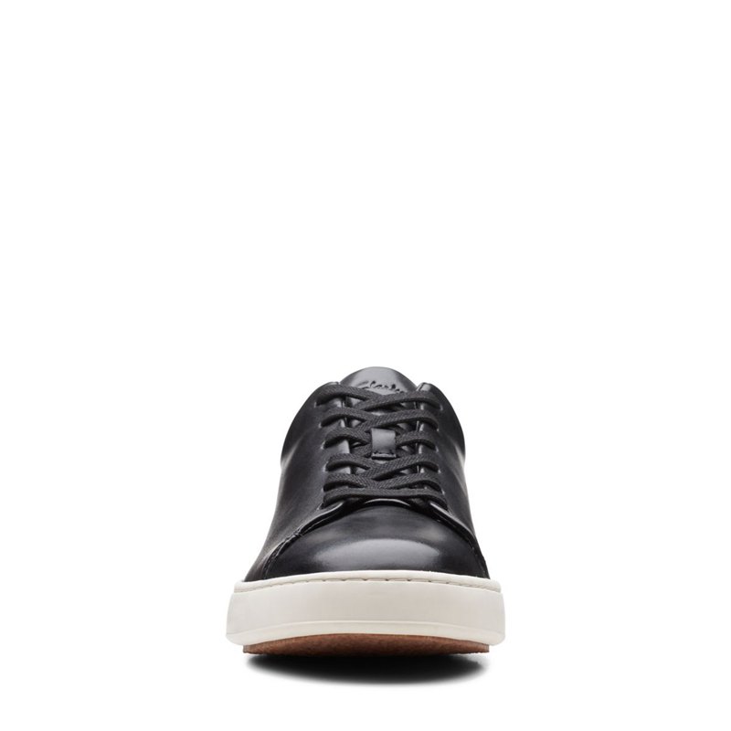 Black Clarks Court Lite Lace Men's Trainers | 66862062