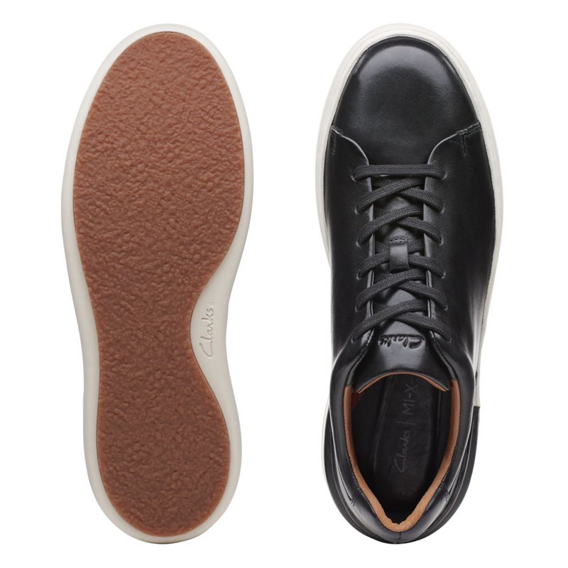 Black Clarks Court Lite Lace Men's Trainers | 66862062