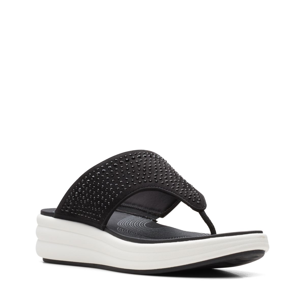 Black Clarks Drift Jaunt Women's Flip Flops | 80547432