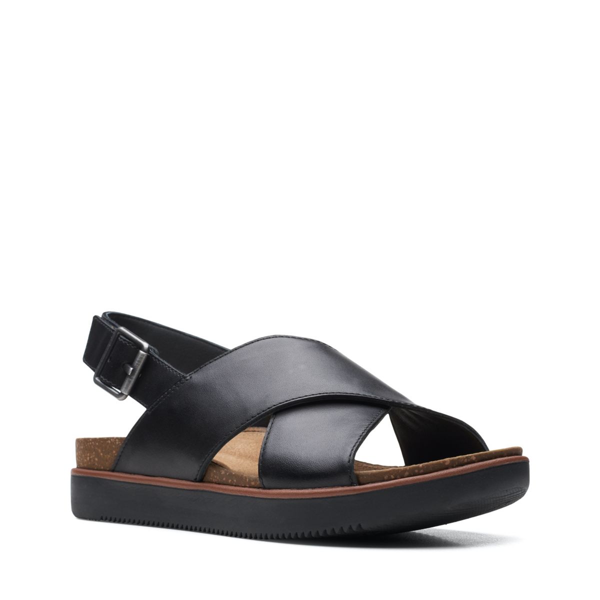 Black Clarks Elayne Cross Women's Sandals | 49152010