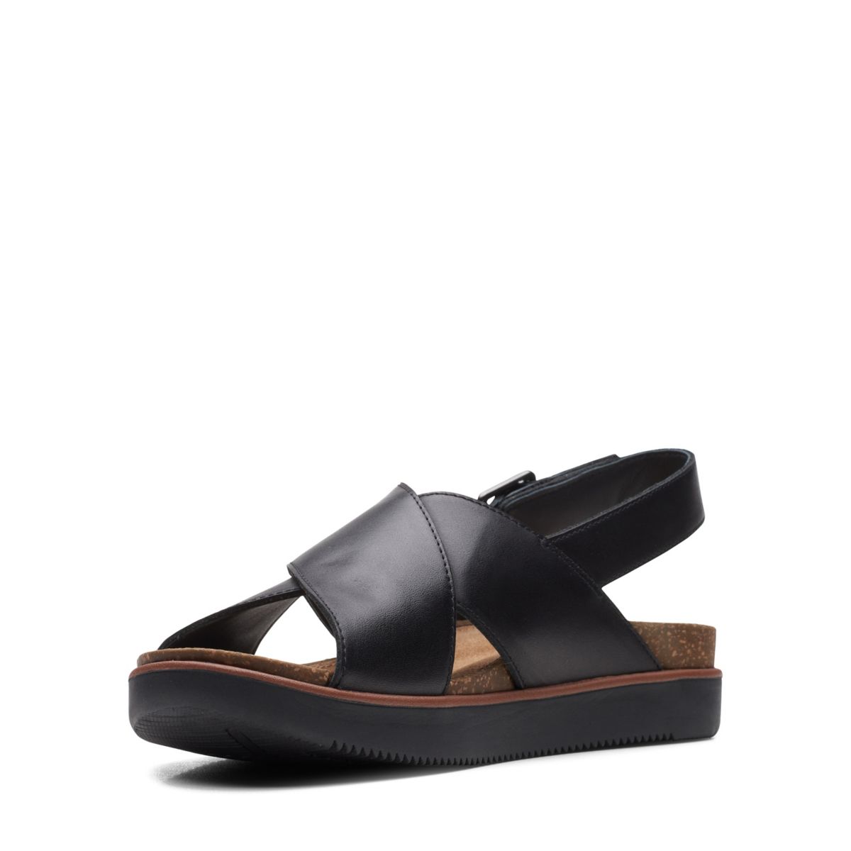 Black Clarks Elayne Cross Women's Sandals | 49152010