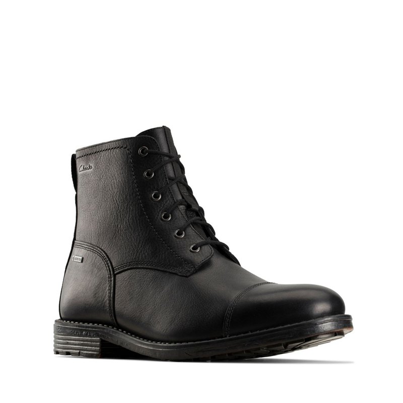 Black Clarks Foxwell Hi GORE-TEX Men's Ankle Boots | 95296305