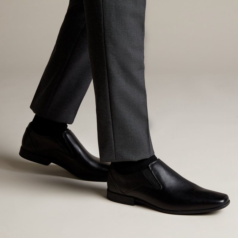 Black Clarks Glement Slip Men's Slip On | 44595980