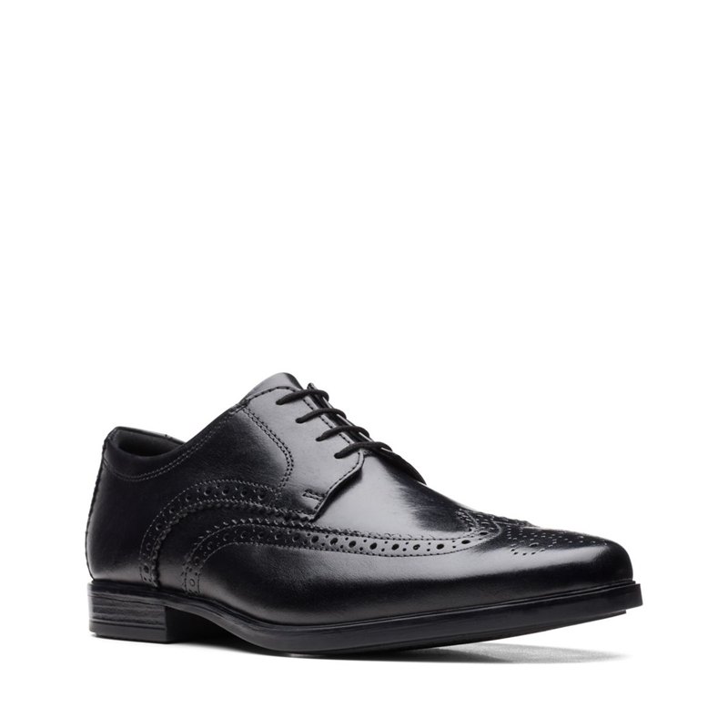 Black Clarks Howard Wing Men's Brogues | 11366674