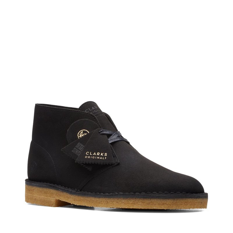 Black Clarks Originals Men's Desert Boots | 25362692