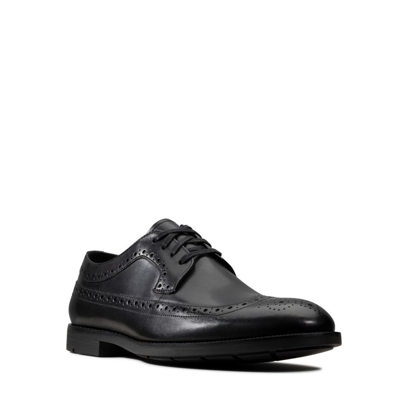 Black Clarks Ronnie Limit Men's Brogues | 75363764