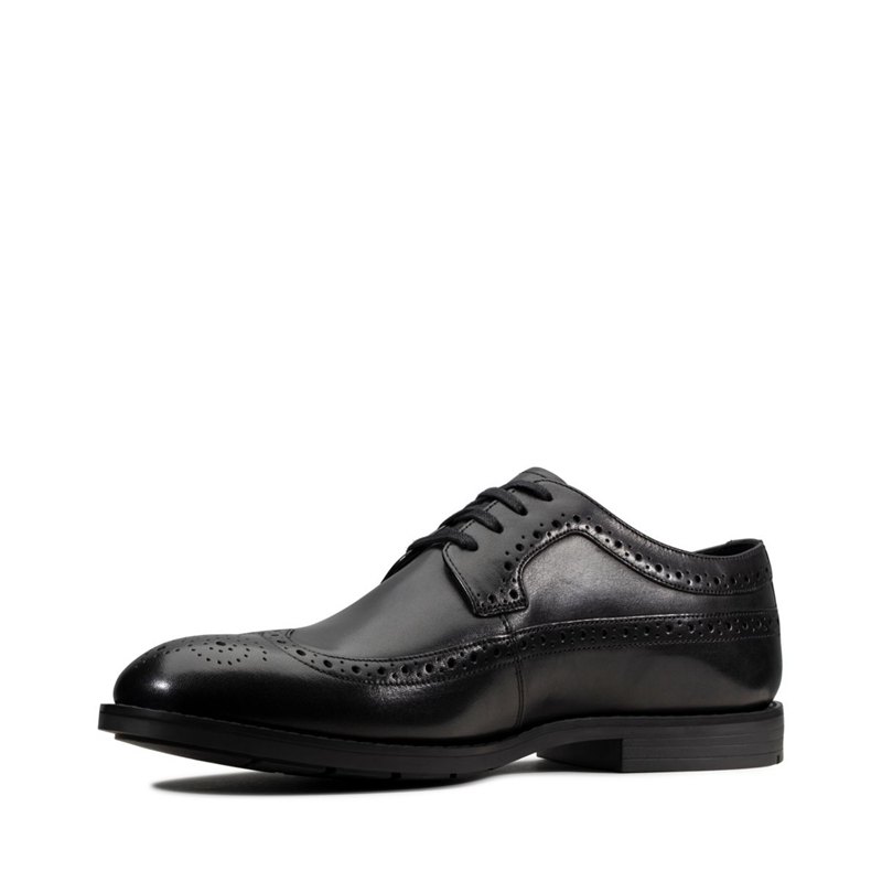 Black Clarks Ronnie Limit Men's Brogues | 75363764