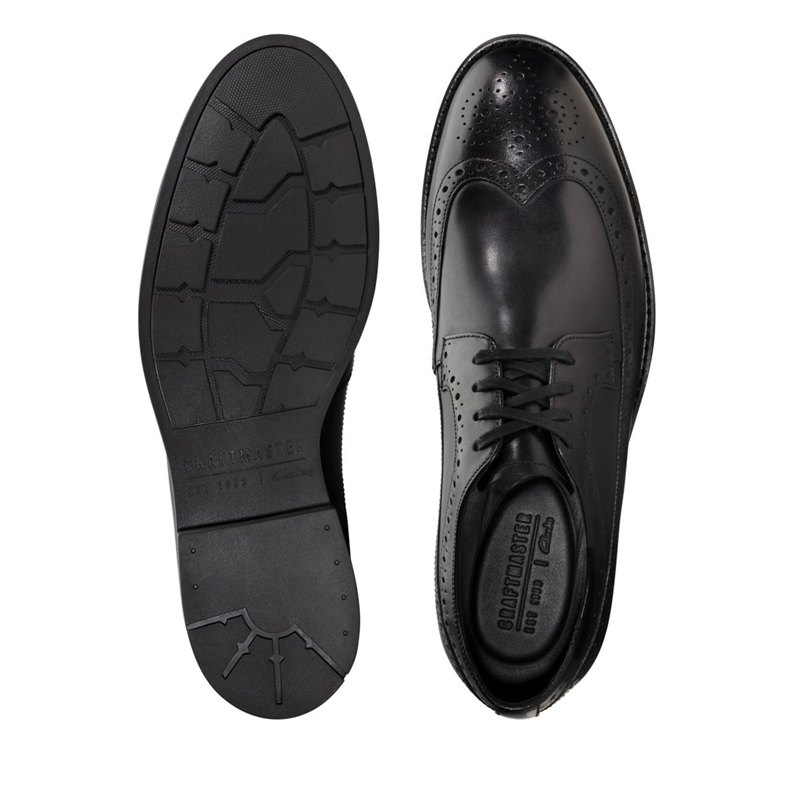 Black Clarks Ronnie Limit Men's Brogues | 75363764