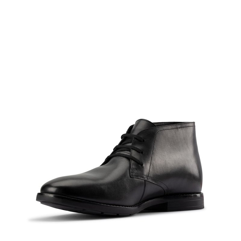 Black Clarks Ronnie Lo GORE-TEX Men's Ankle Boots | 76339396