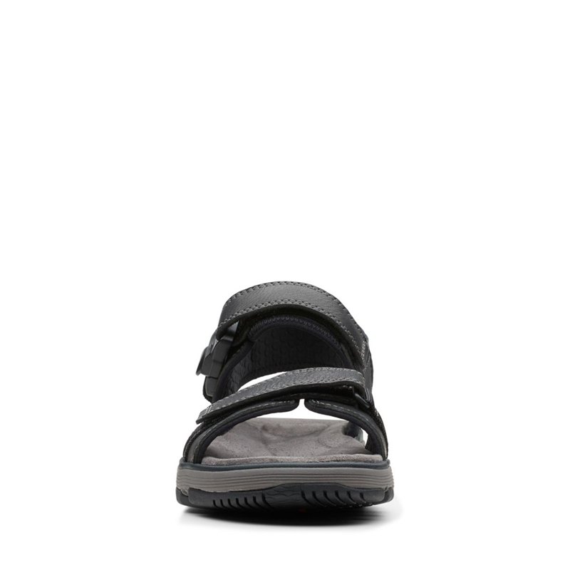 Black Clarks Un Trek Part Men's Sandals | 67175407