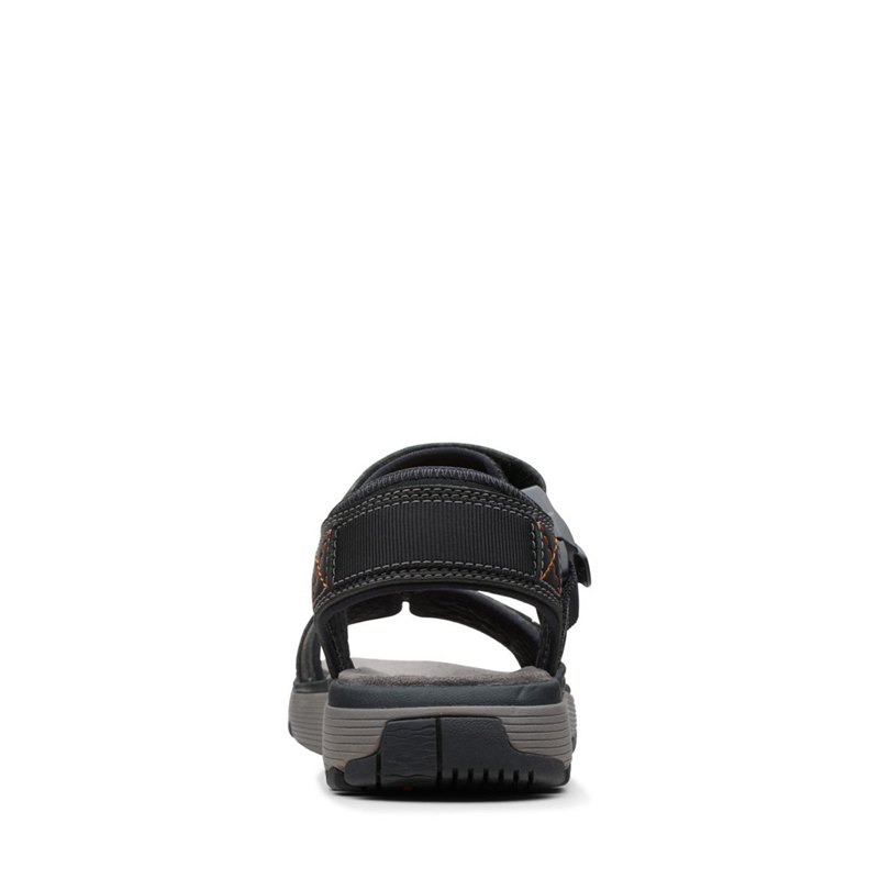 Black Clarks Un Trek Part Men's Sandals | 67175407