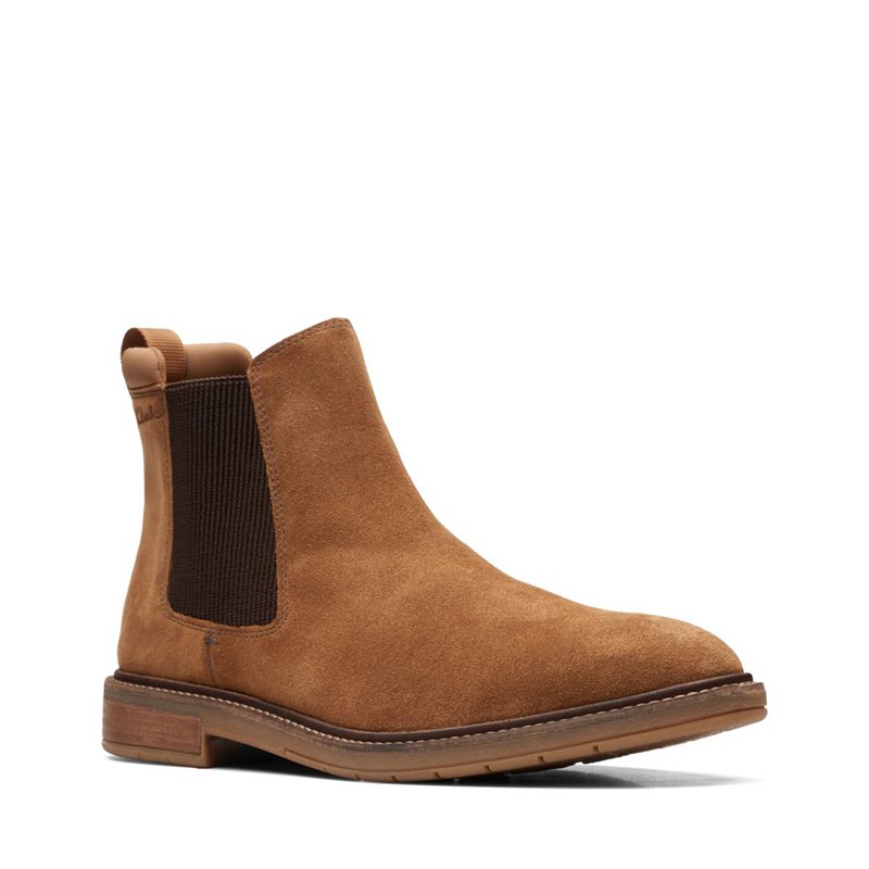 Brown Clarks Clarkdale Hall Men's Chelsea Boots | 75752599