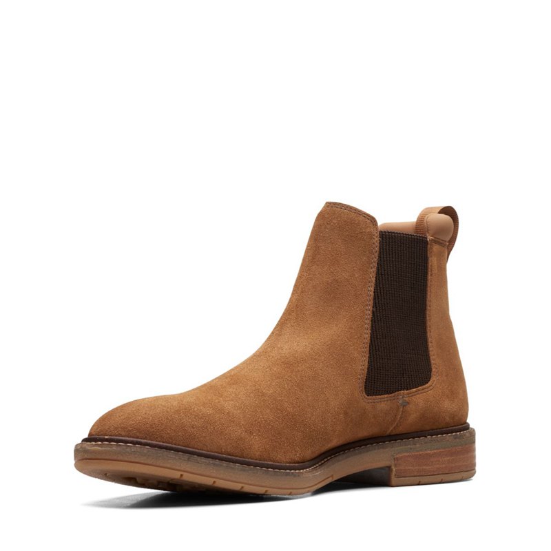 Brown Clarks Clarkdale Hall Men's Chelsea Boots | 75752599