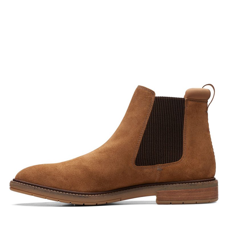 Brown Clarks Clarkdale Hall Men's Chelsea Boots | 75752599