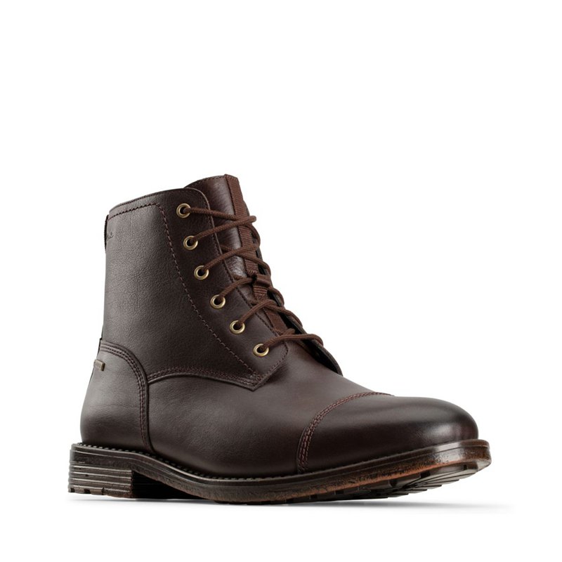 Brown Clarks Foxwell Hi GORE-TEX Men's Ankle Boots | 38378069