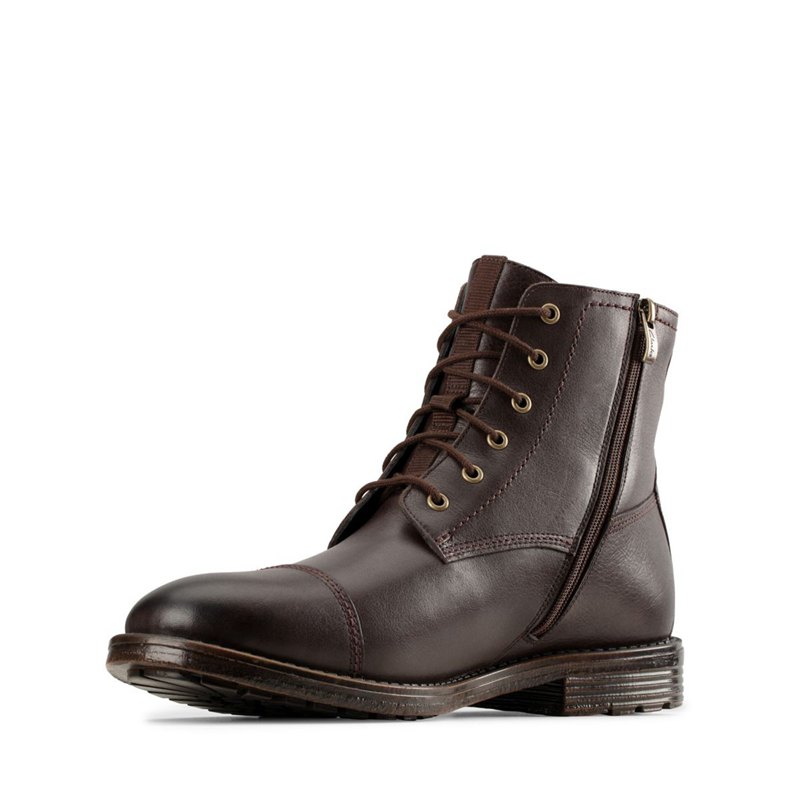 Brown Clarks Foxwell Hi GORE-TEX Men's Ankle Boots | 38378069