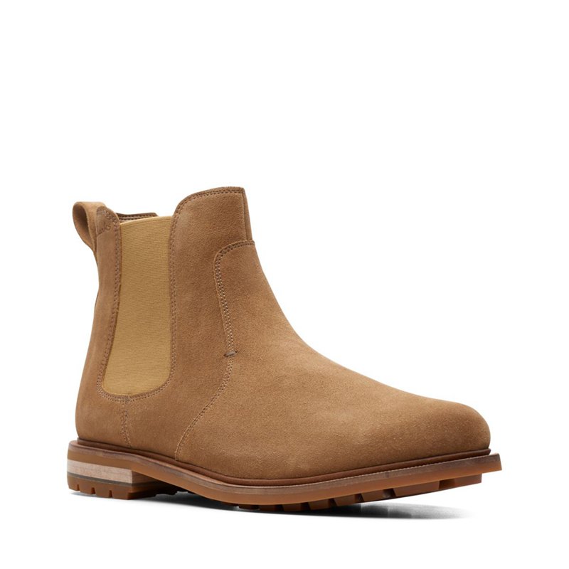 Brown Clarks Foxwell Top Men's Chelsea Boots | 79455338