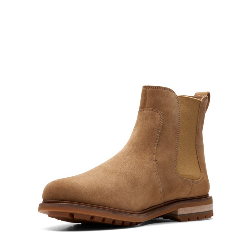 Brown Clarks Foxwell Top Men's Chelsea Boots | 79455338