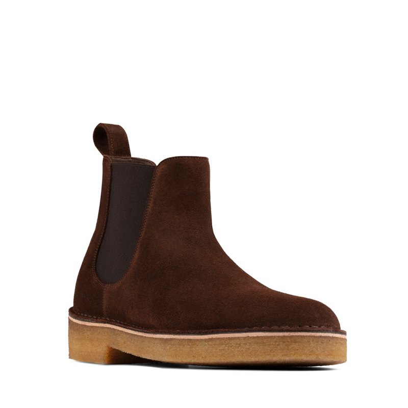 Chocolate Clarks Originals Men's Chelsea Boots | 55764834