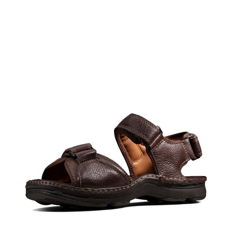 Dark Brown Clarks ATL Part Men's Sandals | 53899119