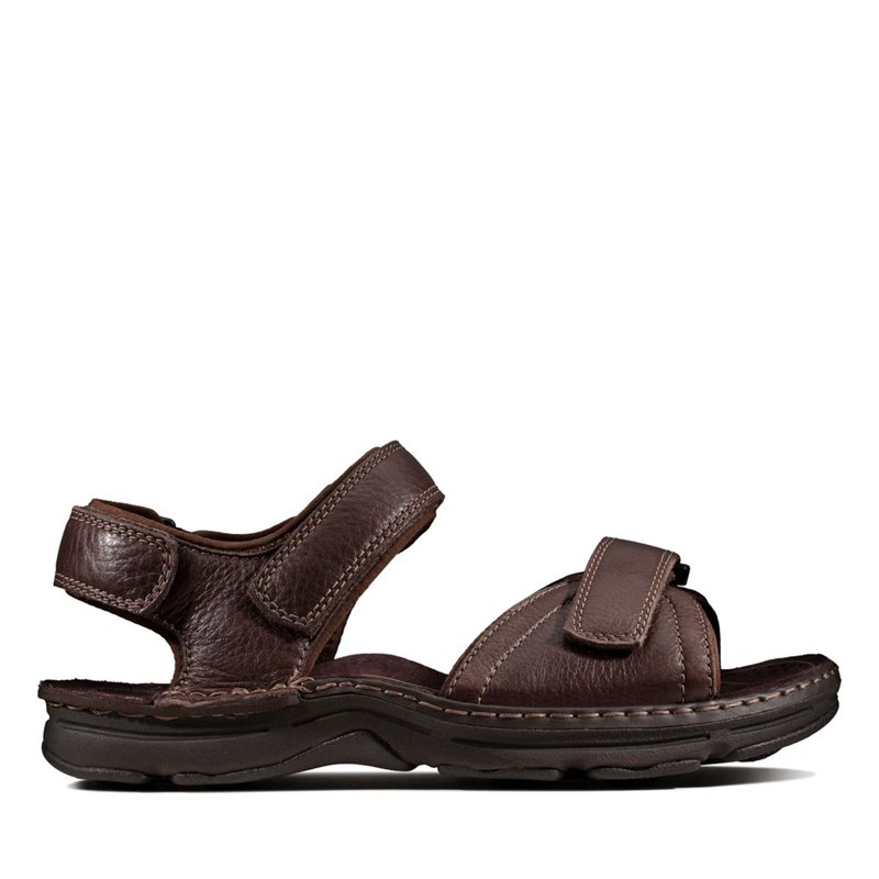 Dark Brown Clarks ATL Part Men\'s Sandals | 53899119