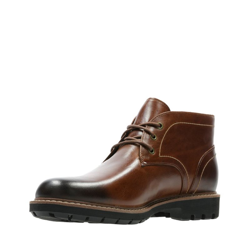 Dark Brown Clarks Batcombe Lo Men's Ankle Boots | 56620193