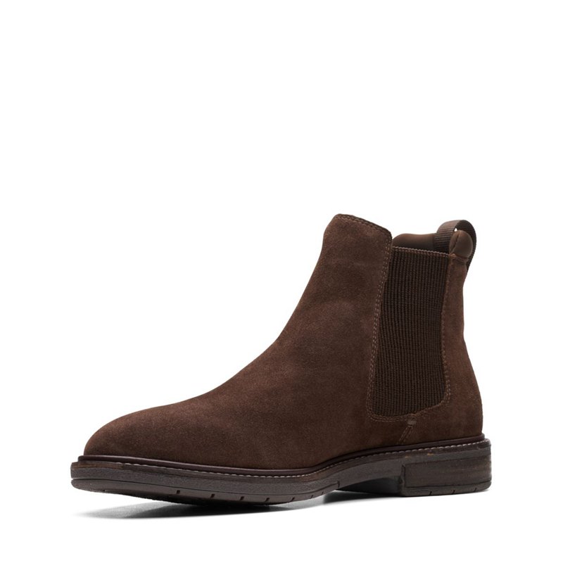 Dark Brown Clarks Clarkdale Hall Men's Chelsea Boots | 28983189