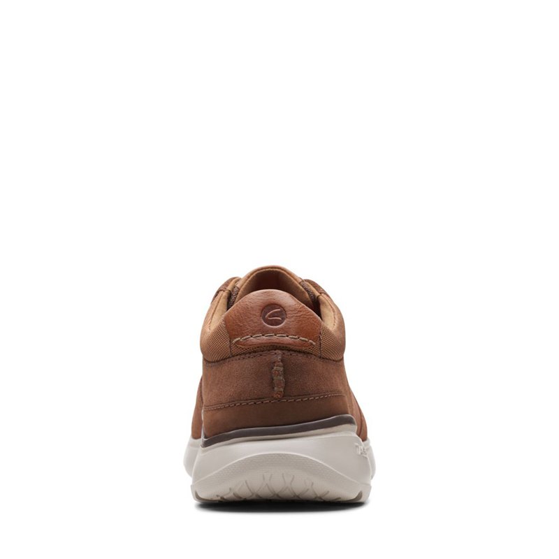 Dark Brown Clarks Gaskill Vibe Men's Trainers | 94020376