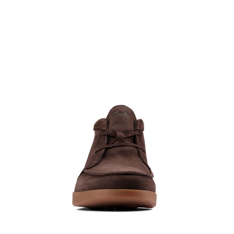 Dark Brown Clarks Oakland Top Men's Wallabee | 53086419