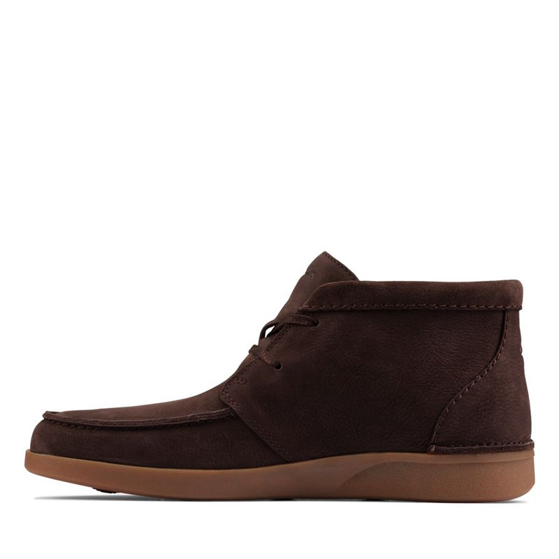 Dark Brown Clarks Oakland Top Men's Wallabee | 53086419