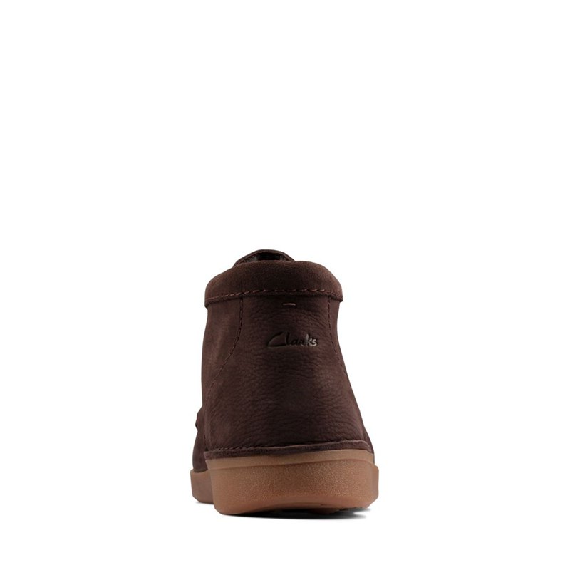 Dark Brown Clarks Oakland Top Men's Wallabee | 53086419